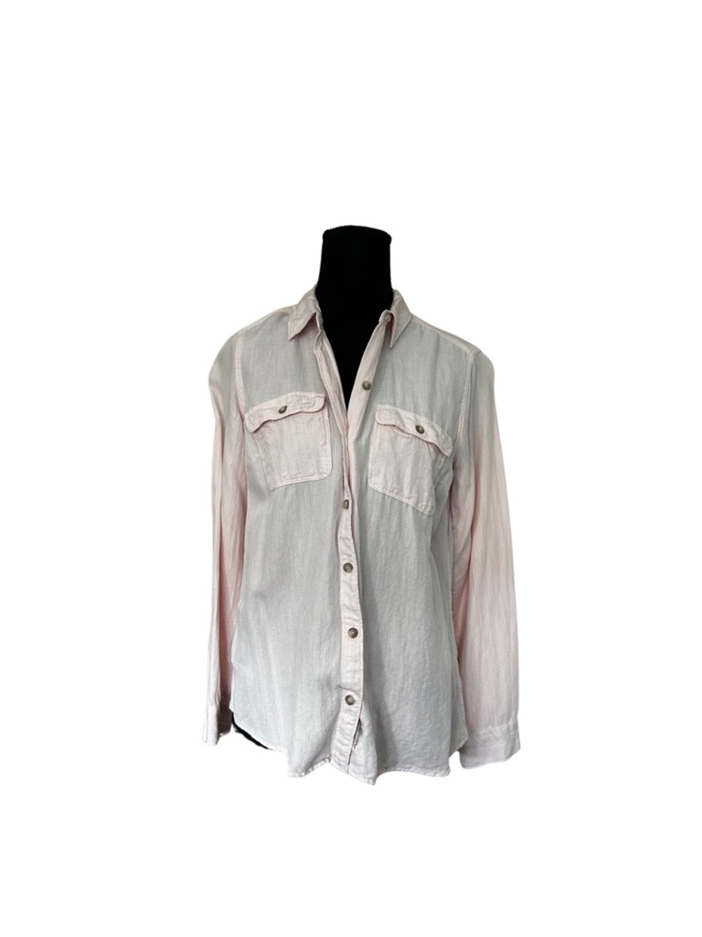 Eddie Bauer Pale Pink Button-Front Shirt